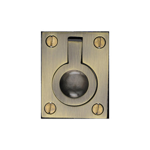 Flush Ring Cabinet Pull by M Marcus - Heritage Brass