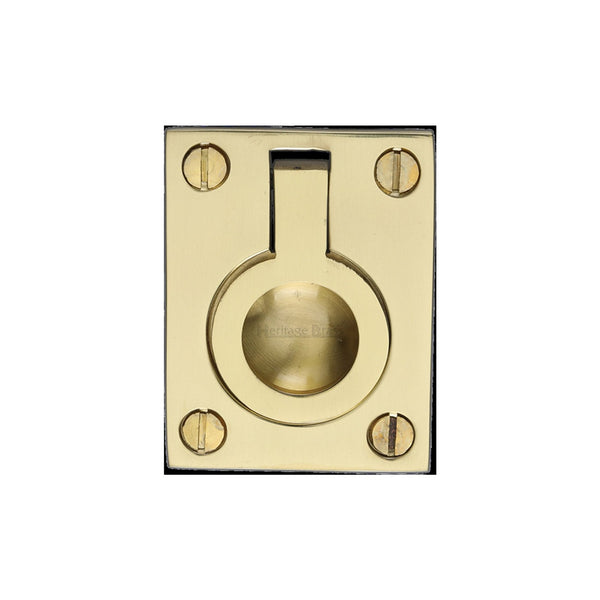 Flush Ring Cabinet Pull by M Marcus - Heritage Brass