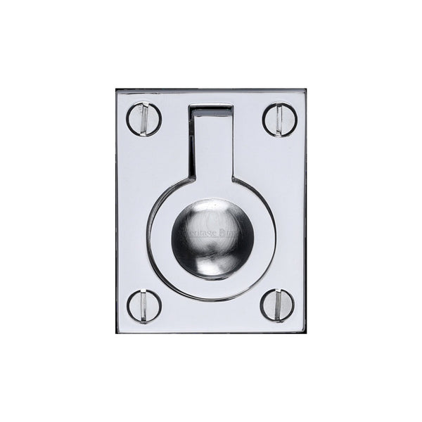 Flush Ring Cabinet Pull by M Marcus - Heritage Brass