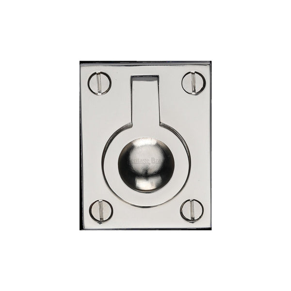 Flush Ring Cabinet Pull by M Marcus - Heritage Brass