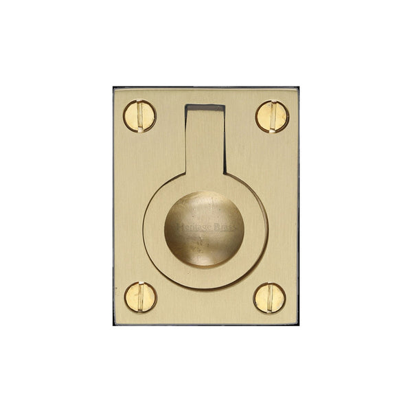 Flush Ring Cabinet Pull by M Marcus - Heritage Brass