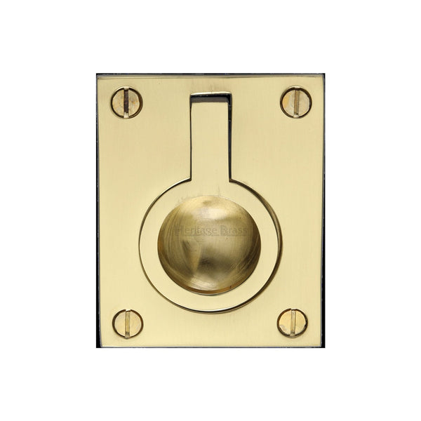 Flush Ring Cabinet Pull by M Marcus - Heritage Brass
