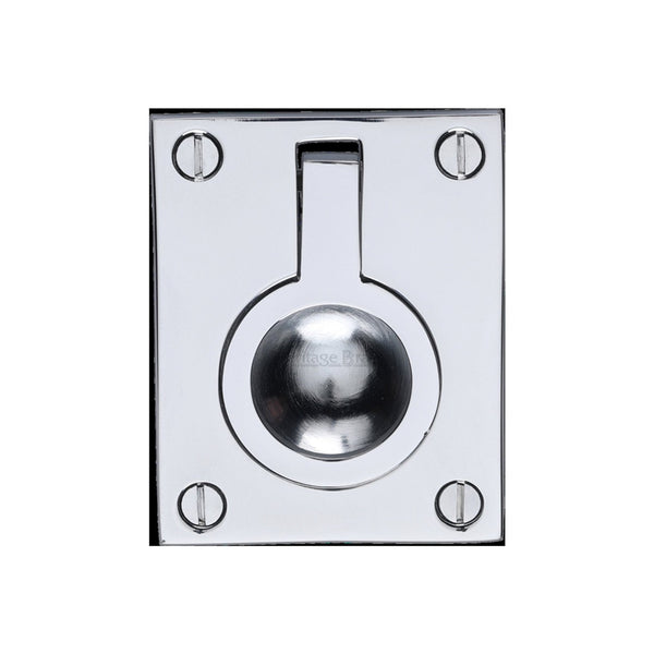 Flush Ring Cabinet Pull by M Marcus - Heritage Brass