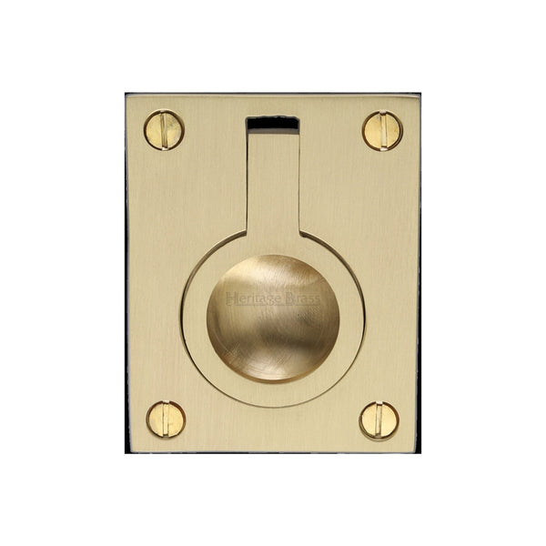 Flush Ring Cabinet Pull by M Marcus - Heritage Brass