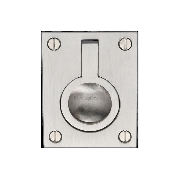 Flush Ring Cabinet Pull by M Marcus - Heritage Brass