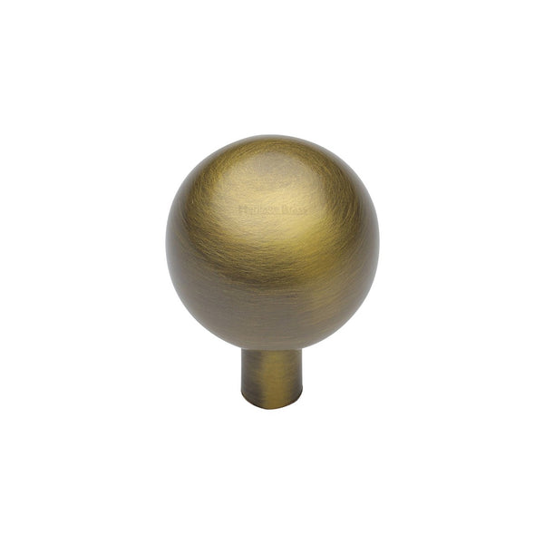 Sphere Cabinet Knob by M Marcus - Heritage Brass