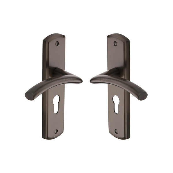 Centaur Door Handle on Plate by M Marcus - Heritage Brass