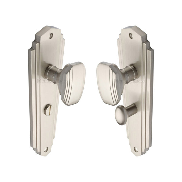 Charlston Door Knob on Plate by M Marcus - Heritage Brass