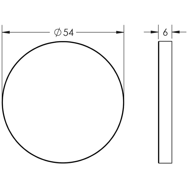 CRES-N10 Blank Round Rose Escutcheon Cover