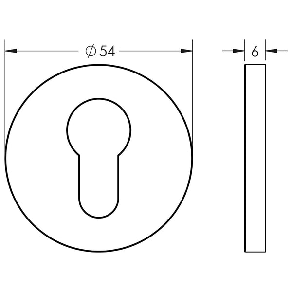 CRES-S10 Euro Keyway Round Rose Escutcheon