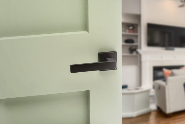 CleanTouch Anti-Bac Forme Asti Lever Door Handle on Minimal Square Rose - additional image
