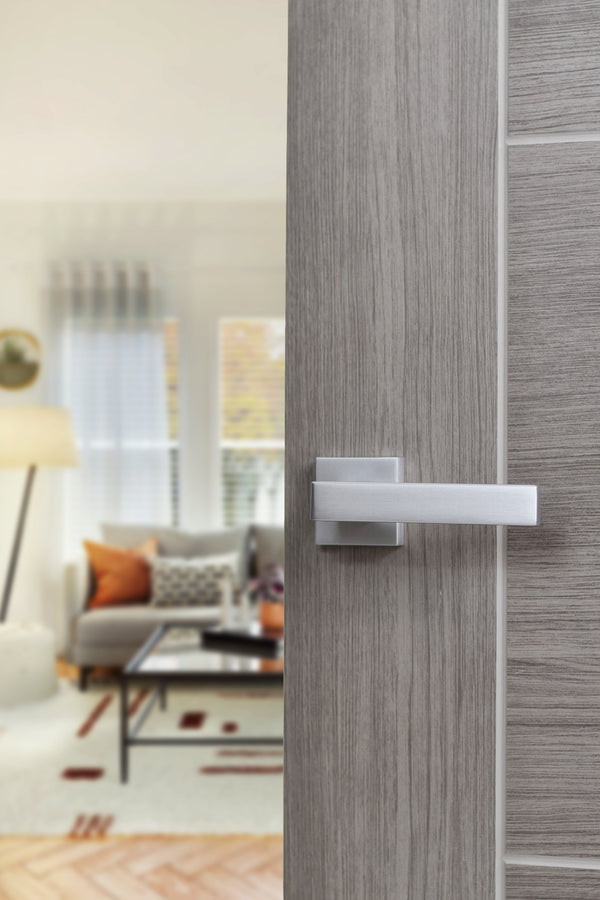 CleanTouch Anti-Bac Forme Asti Lever Door Handle on Minimal Square Rose - additional image