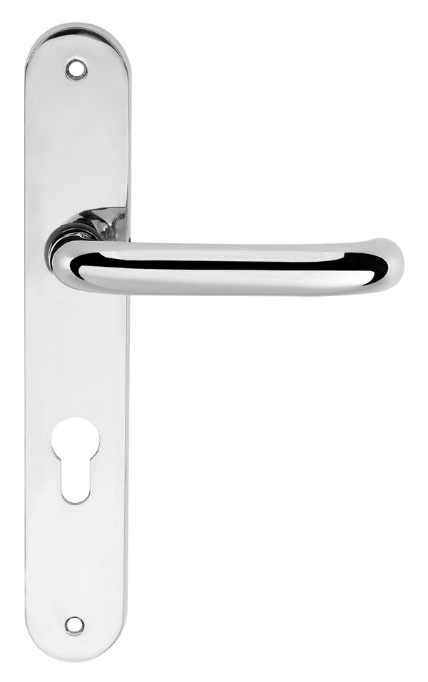 CleanTouch Anti-Bac RTD Safety Lever on Round Euro Backplate by Atlantic Hardware