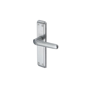 Deco Door Handle on Plate by M Marcus - Heritage Brass