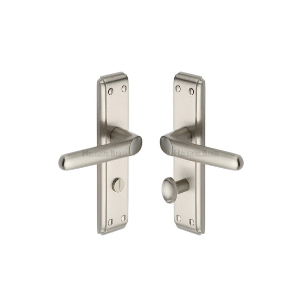 Deco Door Handle on Plate by M Marcus - Heritage Brass