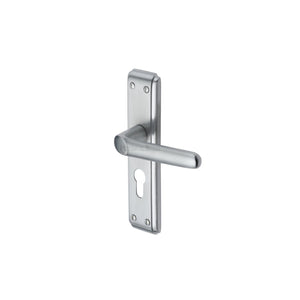 Deco Door Handle on Plate by M Marcus - Heritage Brass