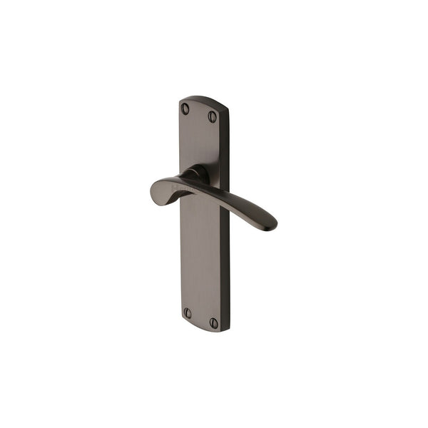 Diplomat Door Handle on Plate by M Marcus - Heritage Brass