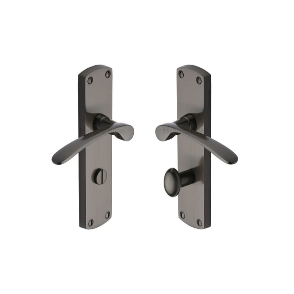 Diplomat Door Handle on Plate by M Marcus - Heritage Brass