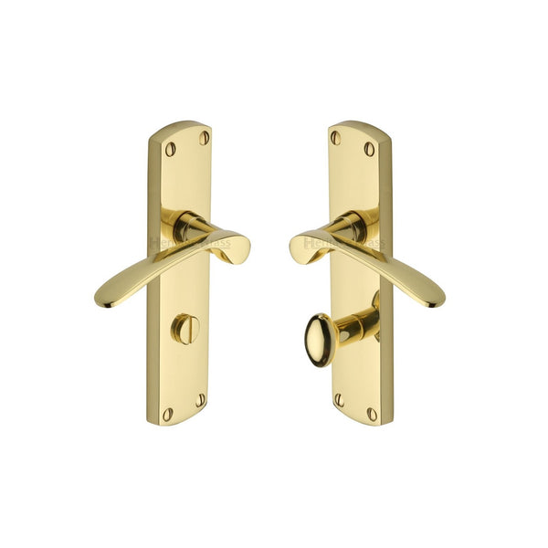 Diplomat Door Handle on Plate by M Marcus - Heritage Brass