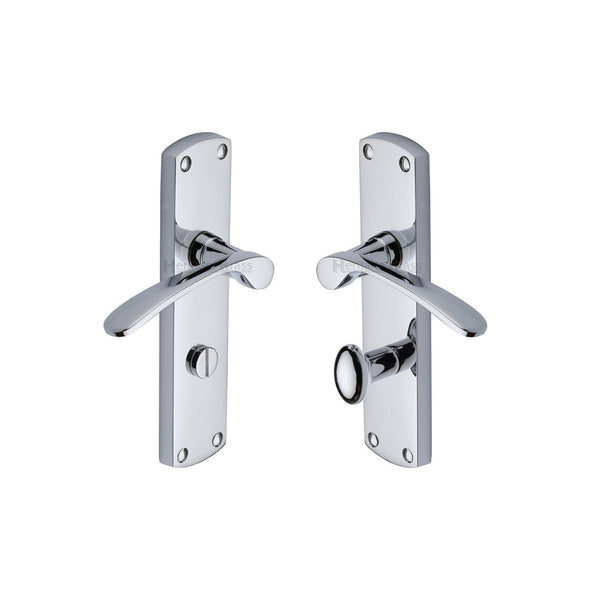 Diplomat Door Handle on Plate by M Marcus - Heritage Brass