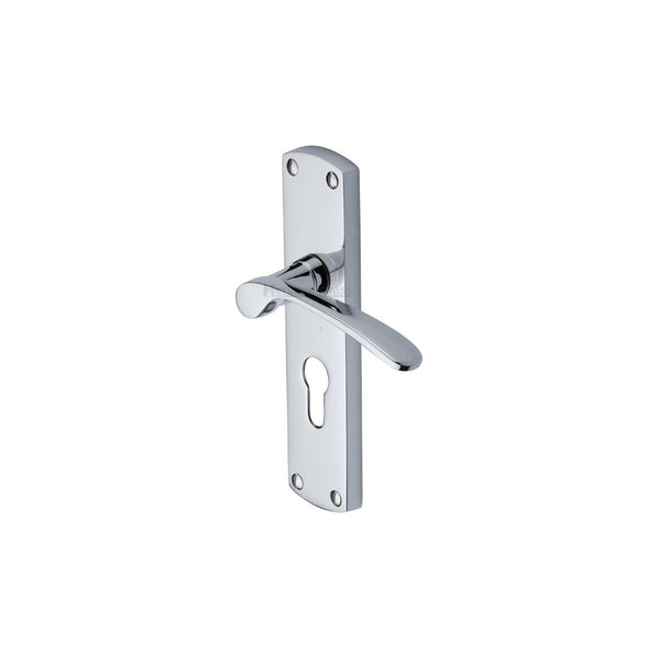 Diplomat Door Handle on Plate by M Marcus - Heritage Brass