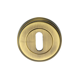 M Marcus - Heritage Brass, Standard Key Escutcheon Round - ERD7000, Escutcheons & Privacy Thumbturns, Escutcheons