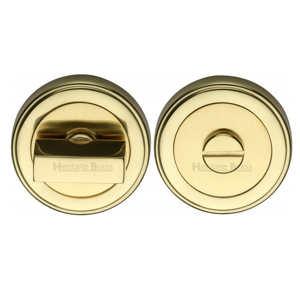 M Marcus - Heritage Brass, Round Bathroom Turn & Release - ERD7030, Escutcheons & Privacy Thumbturns, Turn & Release