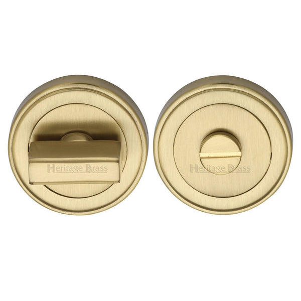 M Marcus - Heritage Brass, Round Bathroom Turn & Release - ERD7030, Escutcheons & Privacy Thumbturns, Turn & Release