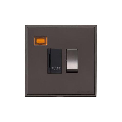 Executive Range Matt Bronze Switches & Sockets, EX9 - Switched Spur with Neon (13 Amp) by Heritage Brass By M-Marcus