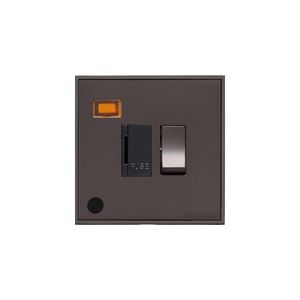 Executive Range Matt Bronze Switches & Sockets, EX9 - Switched Spur with Neon + Cord (13 Amp) by Heritage Brass By M-Marcus