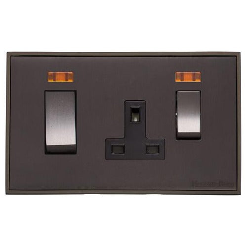 Executive Range Matt Bronze Switches & Sockets, EX9 - 45A Cooker Unit + 13A Socket by Heritage Brass By M-Marcus