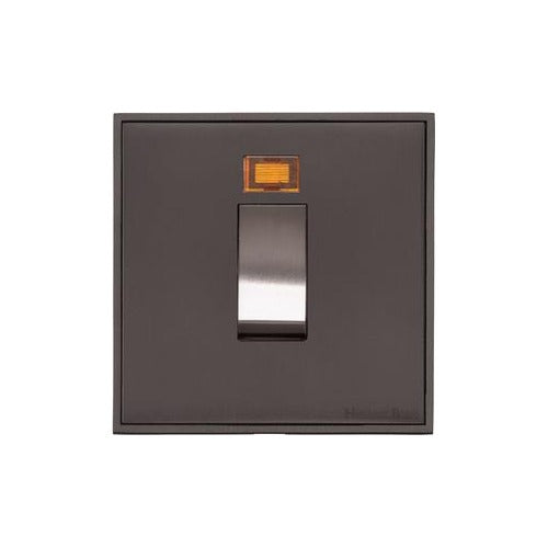 Executive Range Matt Bronze Switches & Sockets, EX9 - 45A DP Cooker Switch with Neon (single plate) by Heritage Brass By M-Marcus