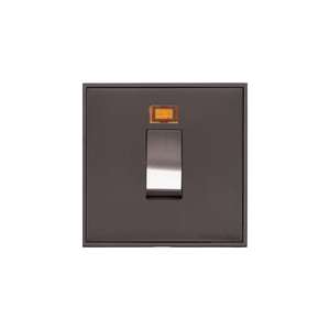 Executive Range Matt Bronze Switches & Sockets, EX9 - 45A DP Cooker Switch with Neon (single plate) by Heritage Brass By M-Marcus