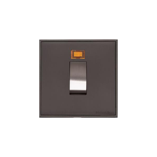 Executive Range Matt Bronze Switches & Sockets, EX9 - 45A DP Cooker Switch with Neon (single plate) by Heritage Brass By M-Marcus