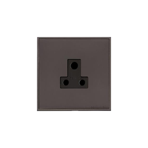 Executive Range Matt Bronze Switches & Sockets, EX9 - 5 Amp 3 Round Pin Socket by Heritage Brass By M-Marcus