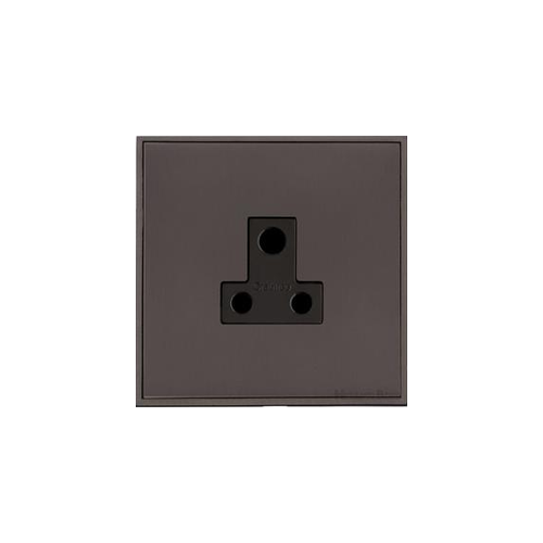 Executive Range Matt Bronze Switches & Sockets, EX9 - 5 Amp 3 Round Pin Socket by Heritage Brass By M-Marcus