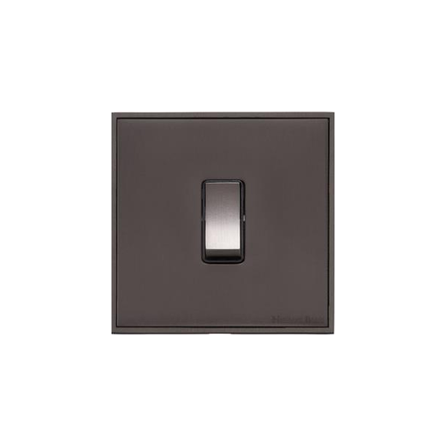 Executive Range Matt Bronze Switches & Sockets, EX9 - 1 Gang Intermediate Rocker Switch by Heritage Brass By M-Marcus