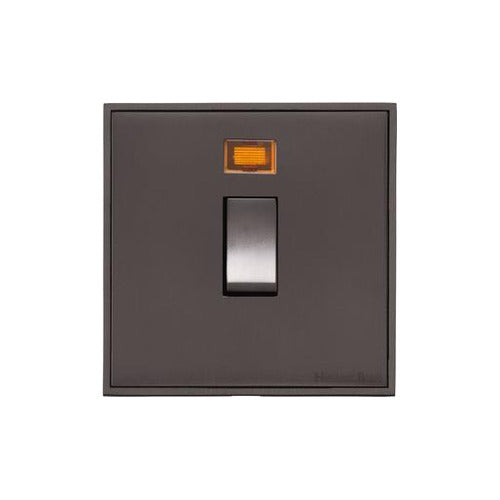 Executive Range Matt Bronze Switches & Sockets, EX9 - 20A Double Pole Switch with Neon by Heritage Brass By M-Marcus