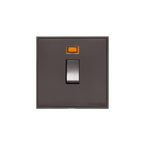Executive Range Matt Bronze Switches & Sockets, EX9 - 20A Double Pole Switch with Neon by Heritage Brass By M-Marcus