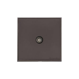 Executive Range Matt Bronze Switches & Sockets, EX9 - 1 Gang Isolated TV Coaxial Socket by Heritage Brass By M-Marcus