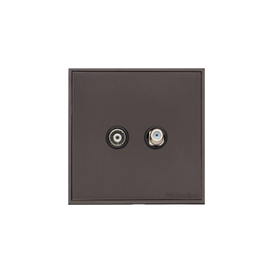 Executive Range Matt Bronze Switches & Sockets, EX9 - TV/Satellite Socket by Heritage Brass By M-Marcus