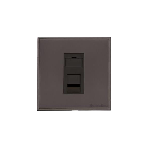 Executive Range Matt Bronze Switches & Sockets, EX9 - 1 Gang RJ45 by Heritage Brass By M-Marcus