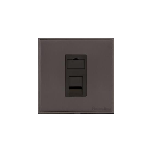 Executive Range Matt Bronze Switches & Sockets, EX9 - 1 Gang RJ45 by Heritage Brass By M-Marcus