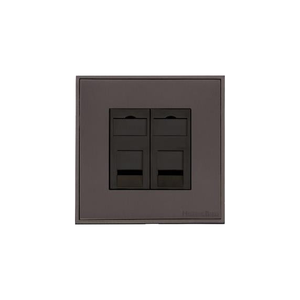 Executive Range Matt Bronze Switches & Sockets, EX9 - 2 Gang RJ45 by Heritage Brass By M-Marcus