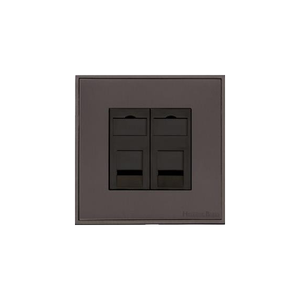 Executive Range Matt Bronze Switches & Sockets, EX9 - 2 Gang RJ45 by Heritage Brass By M-Marcus