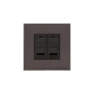 Executive Range Matt Bronze Switches & Sockets, EX9 - 2 Gang Secondary Line Socket by Heritage Brass By M-Marcus