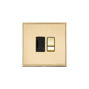 Executive Range Satin Brass with Polished Brass Switches & Sockets, EX14 - Switched Spur (13 Amp) by Heritage Brass By M-Marcus