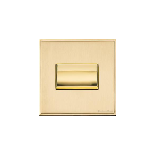 Executive Range Satin Brass with Polished Brass Switches & Sockets, EX14 - 6A Triple Pole Fan Isolator Switch by Heritage Brass By M-Marcus