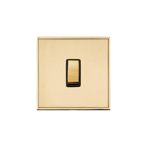 Executive Range Satin Brass with Polished Brass Switches & Sockets, EX14 - 1 Gang Rocker Switch by Heritage Brass By M-Marcus