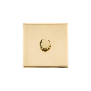 Executive Range Satin Brass with Polished Brass Switches & Sockets, EX14 - 1G Multi Location Primary Dimmer by Heritage Brass By M-Marcus